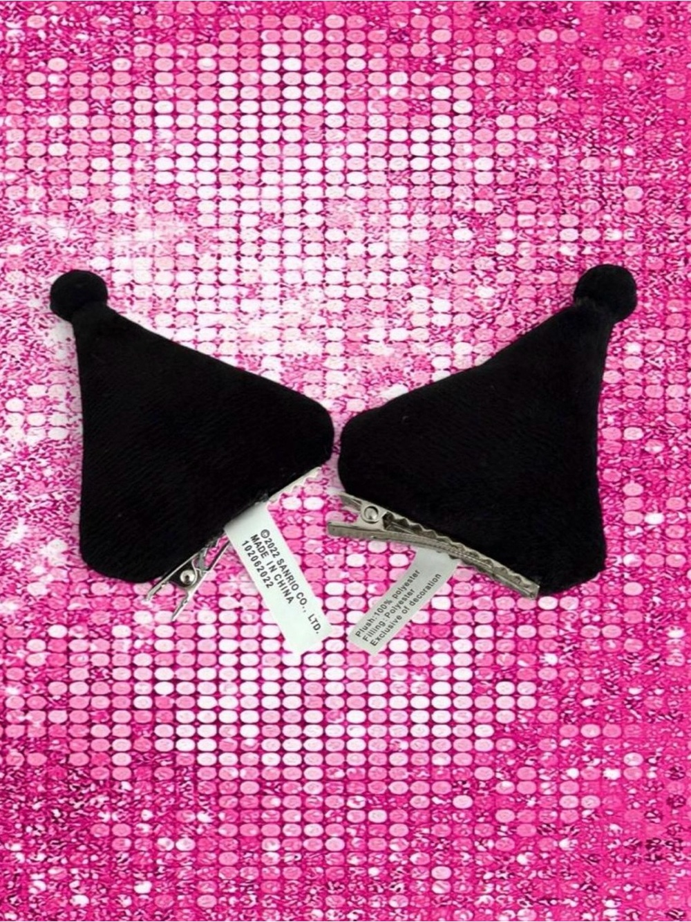 Sanrio Kuromi ears silver clips